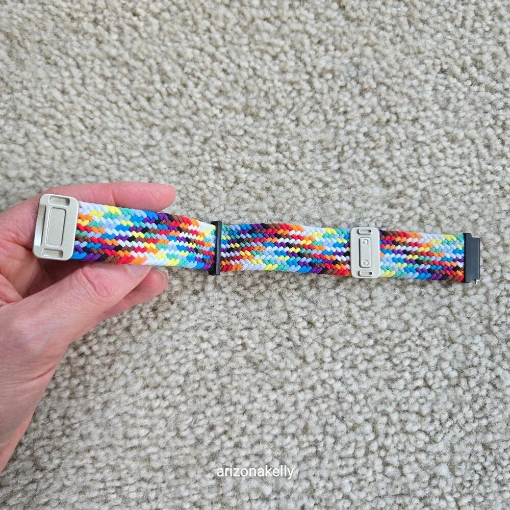 Samsung Galaxy Watch 20mm Stretchy Braided Fabric Band With Magnetized Closure